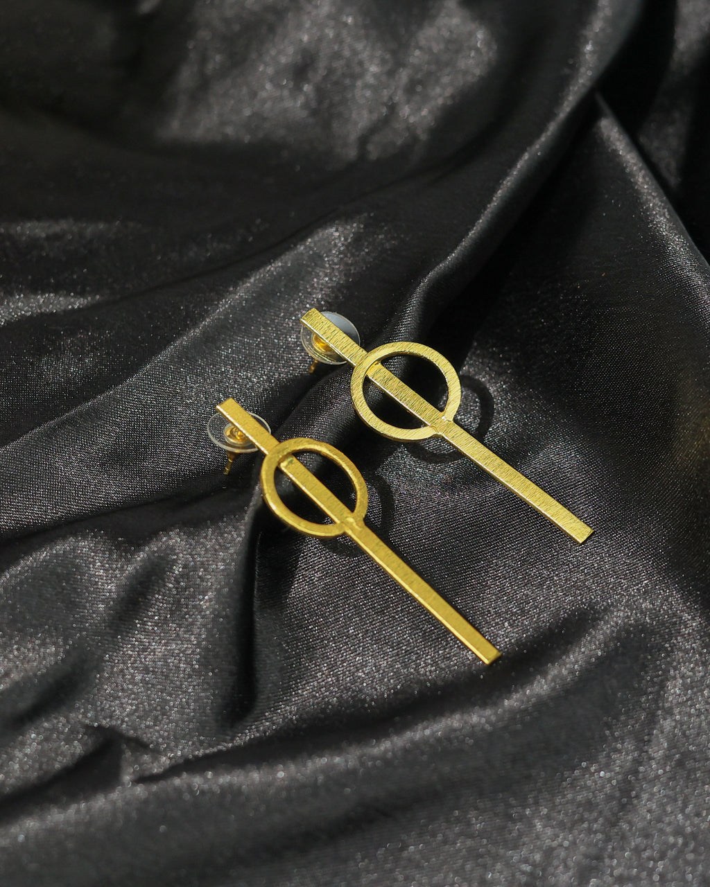 Circle Bar Drop Earrings