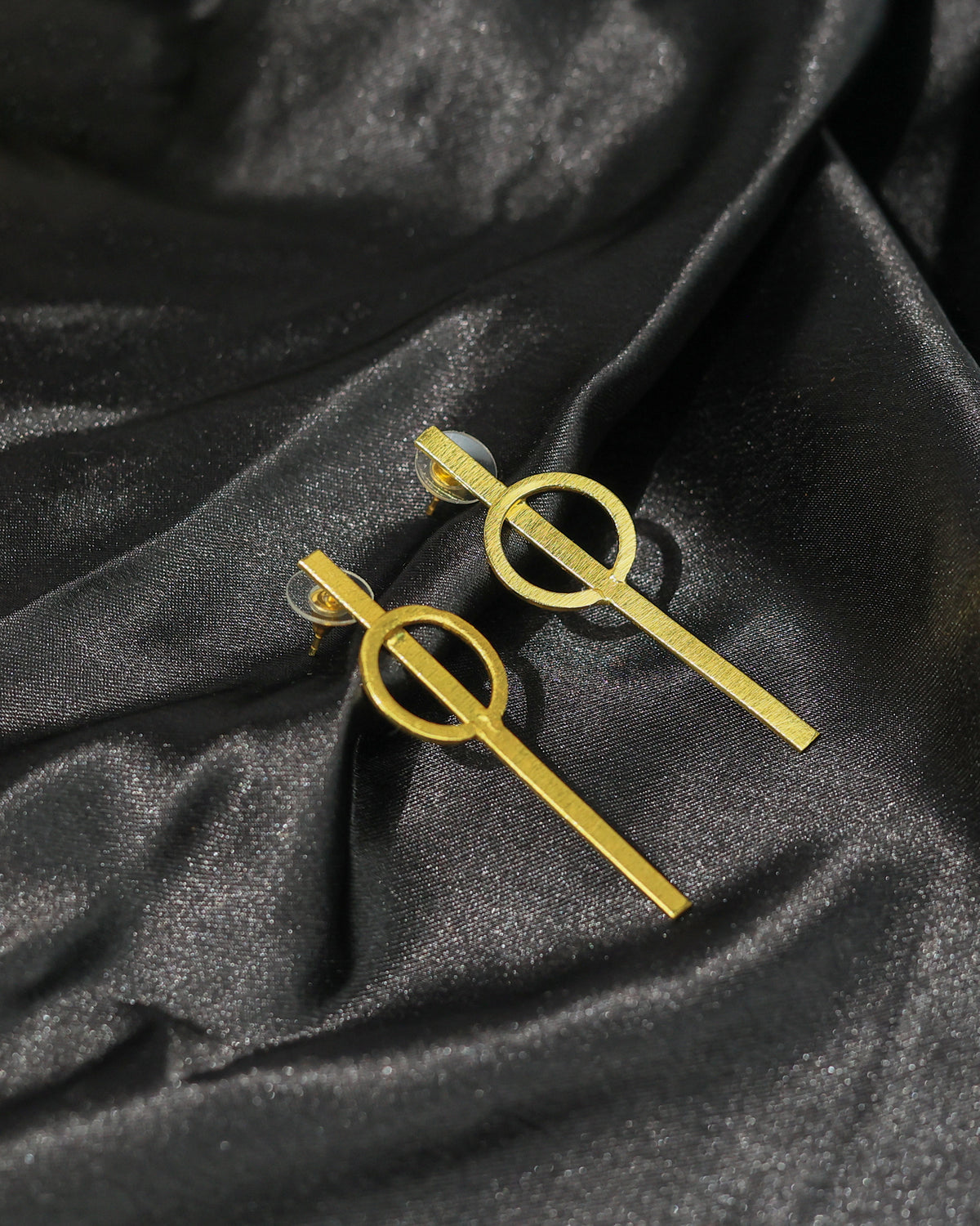 Circle Bar Drop Earrings