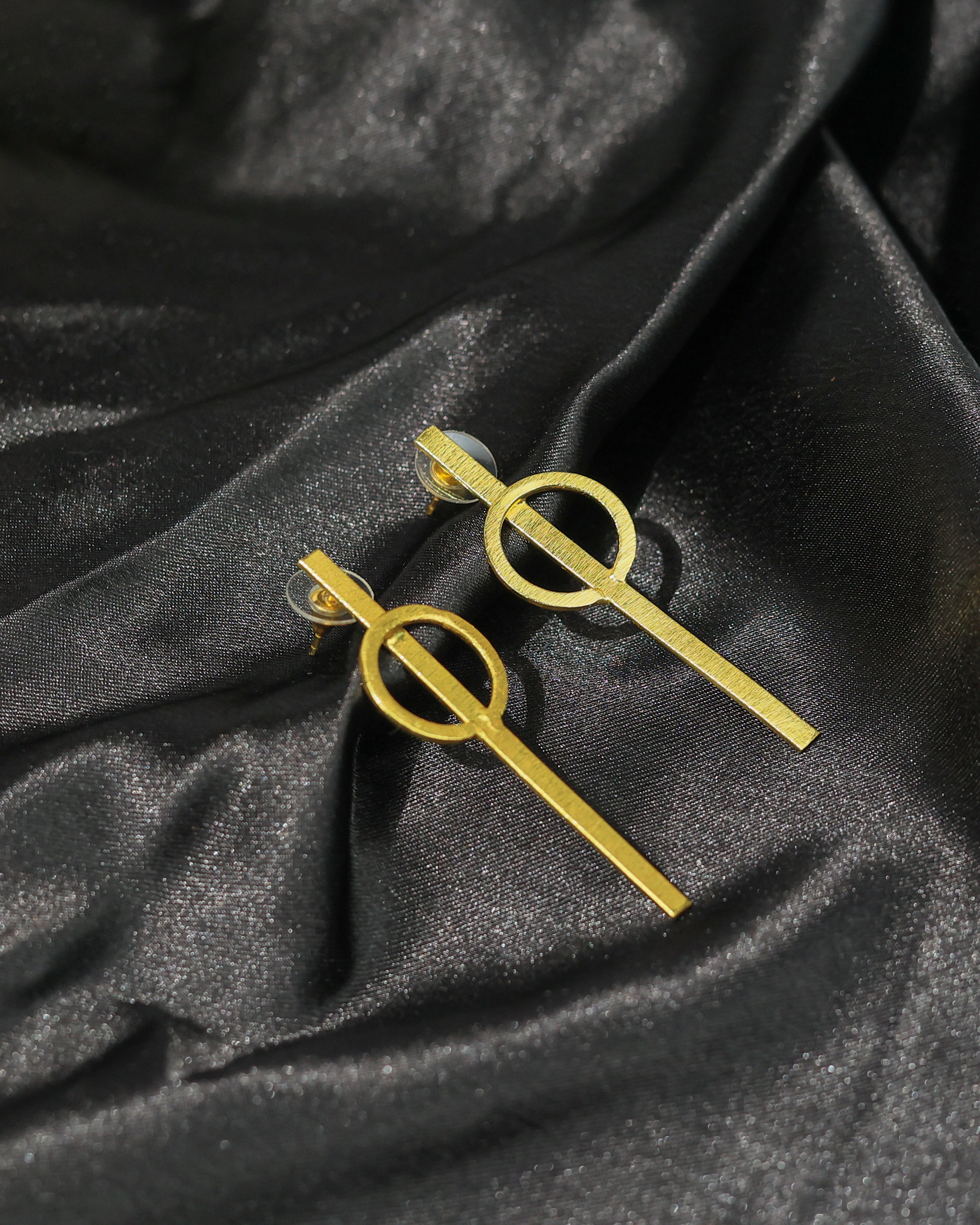 Circle Bar Drop Earrings