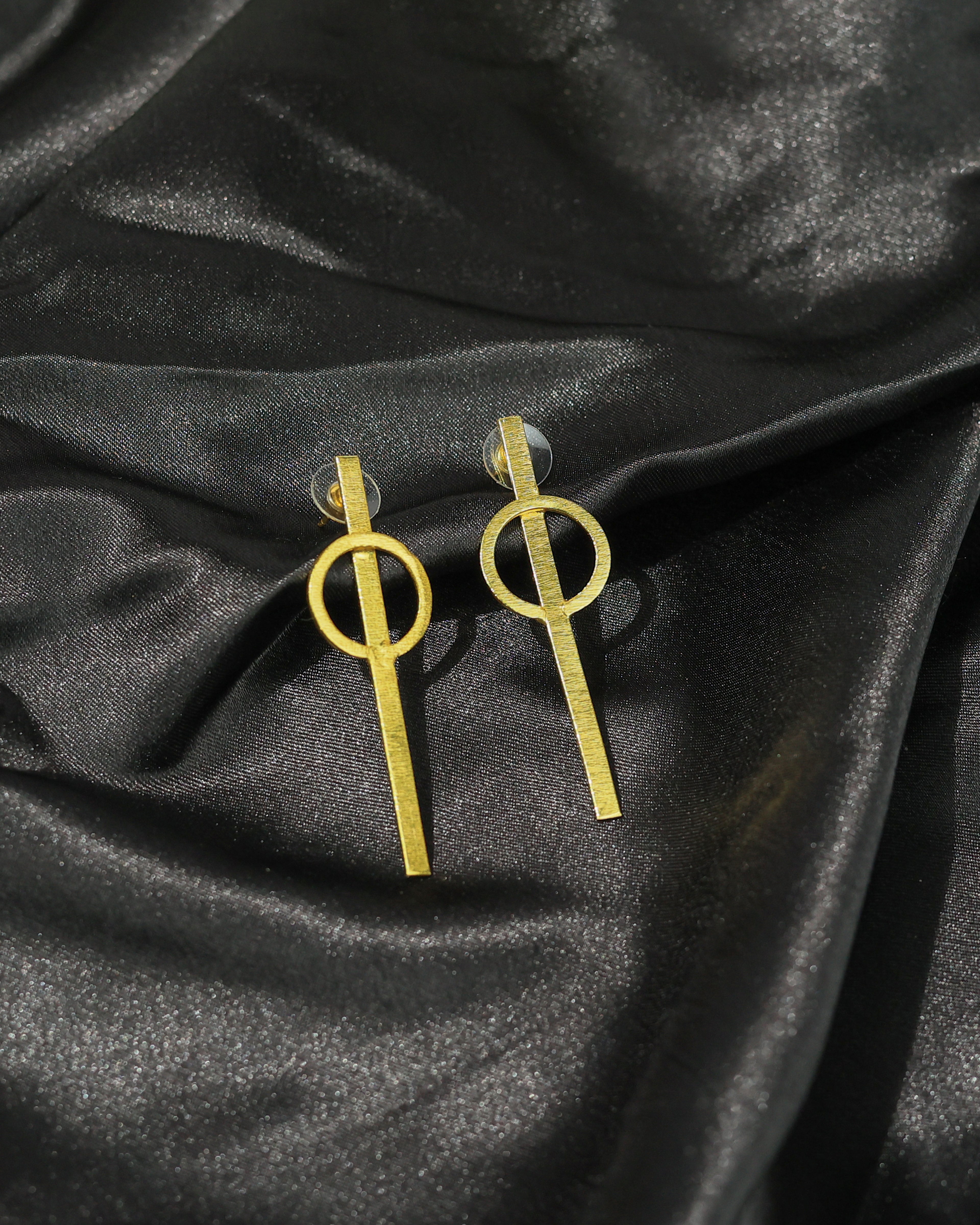 Circle Bar Drop Earrings