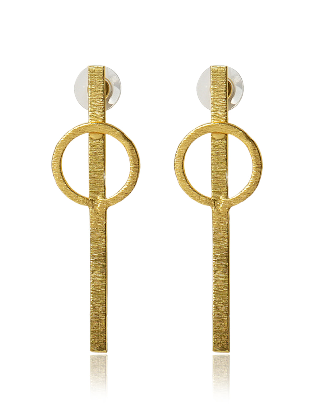 Circle Bar Drop Earrings
