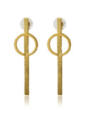 Circle Bar Drop Earrings