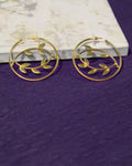 Leaf Vine Circle Earrings