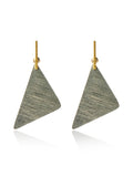 Brushed Triangle Stud Earrings