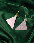 Brushed Triangle Stud Earrings