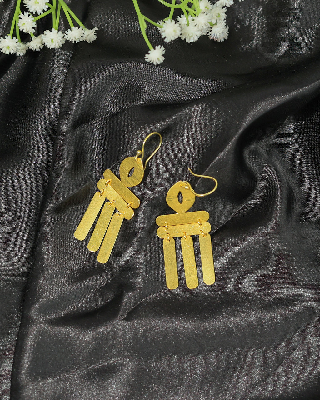 Geometric Multi Bar Drop Earrings