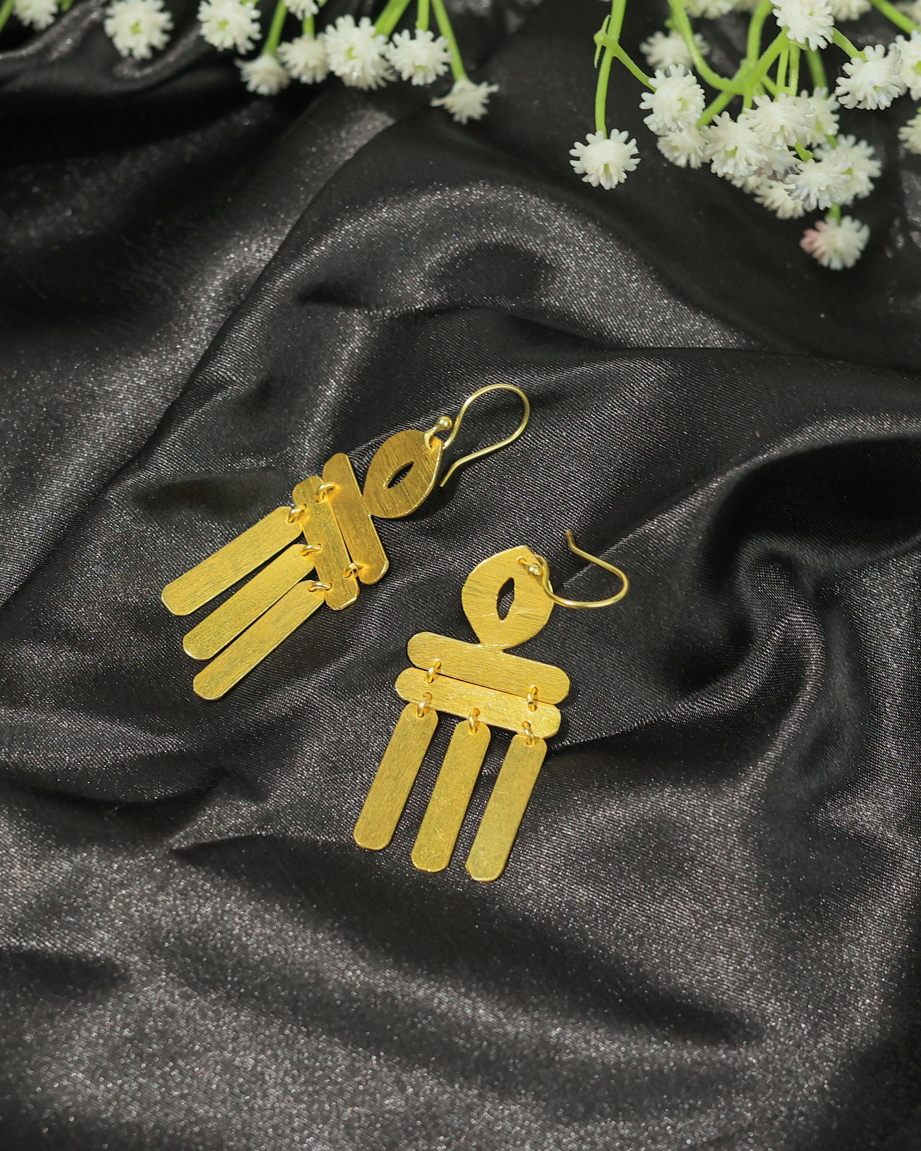 Geometric Multi Bar Drop Earrings