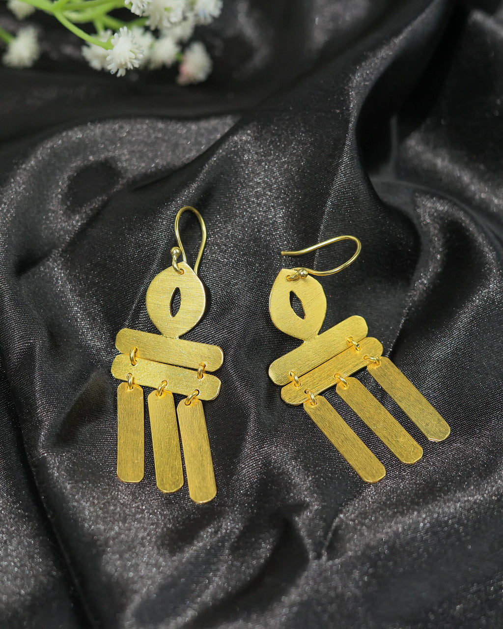 Geometric Multi Bar Drop Earrings