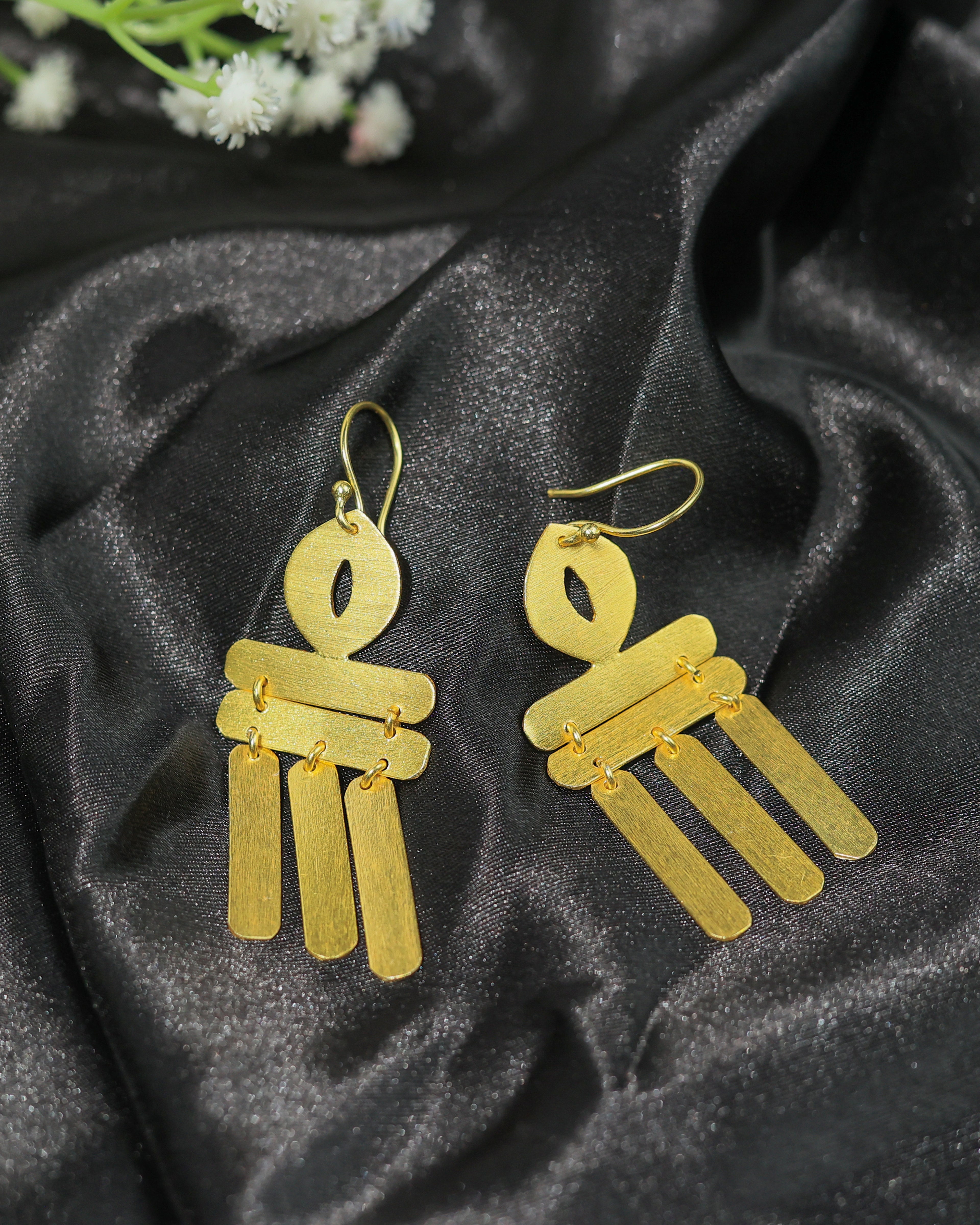 Geometric Multi Bar Drop Earrings