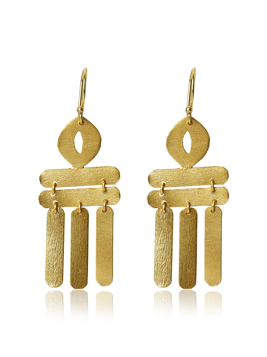 Geometric Multi Bar Drop Earrings