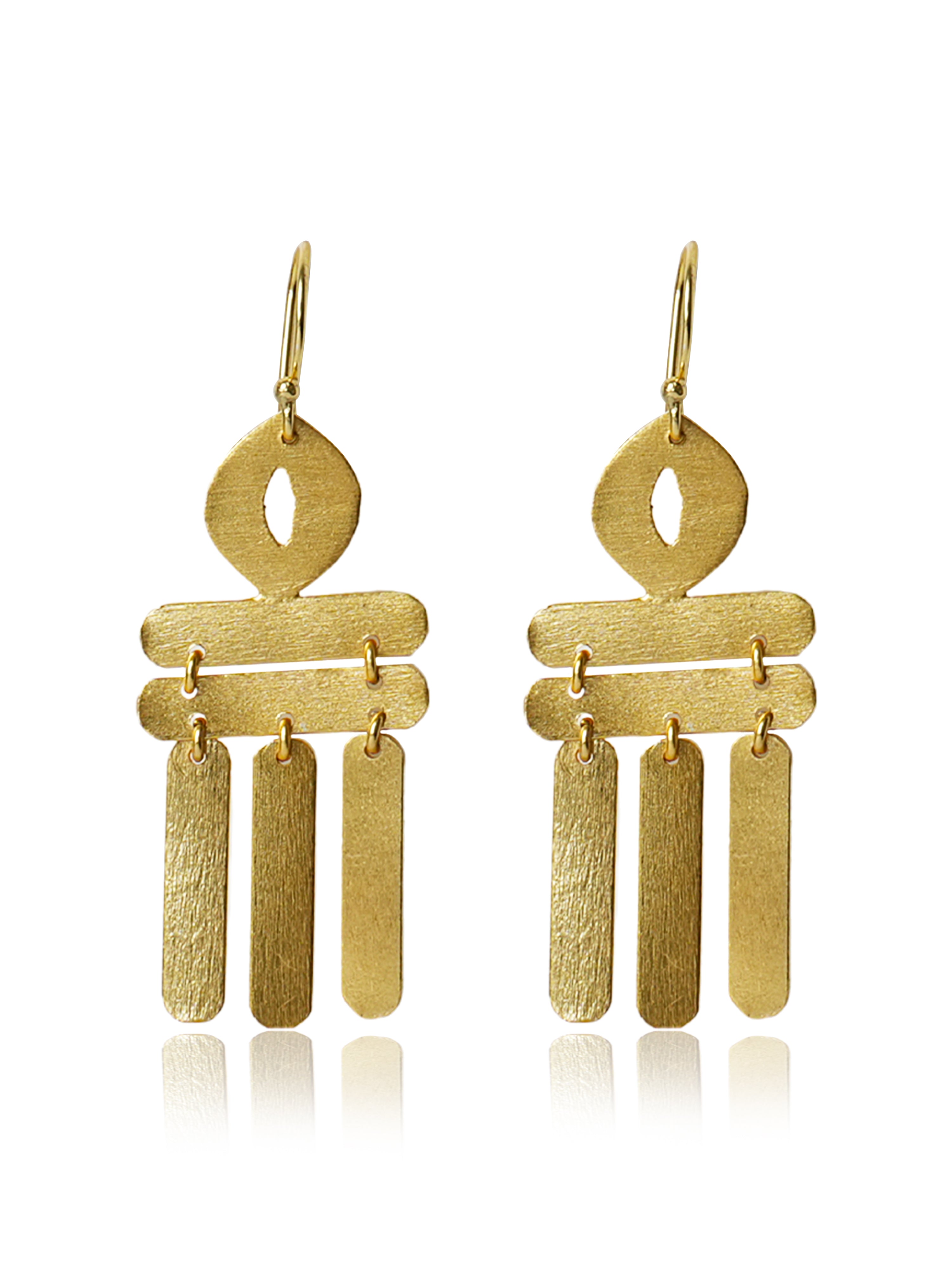 Geometric Multi Bar Drop Earrings