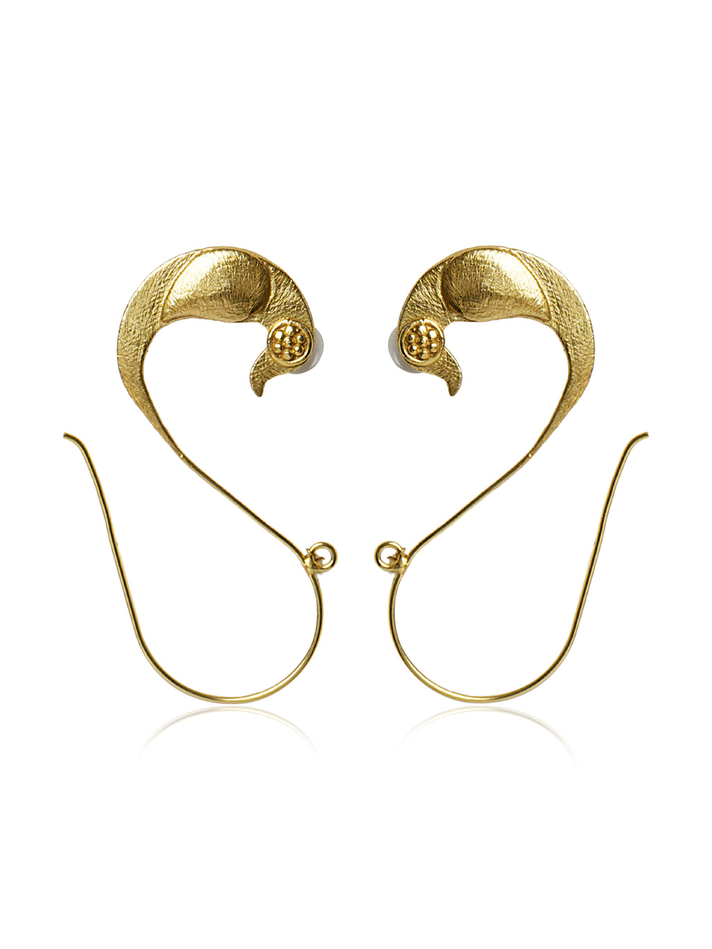 Open Curve Peackock Earrings