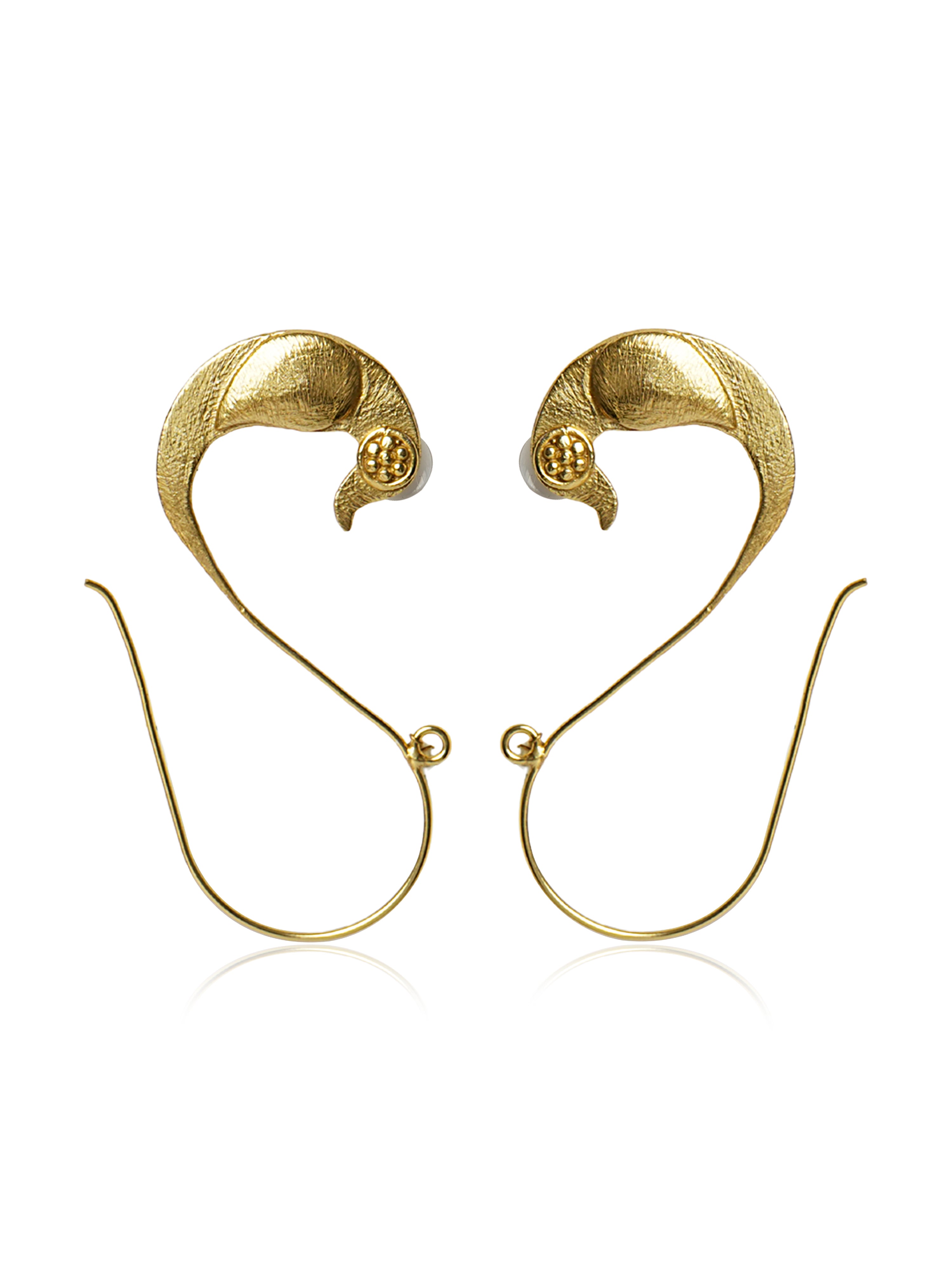 Open Curve Peackock Earrings