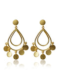 Teardrop Charm Hoop Earrings
