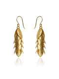 Layered Leaf Drop Earrings