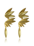 Double Leaf Drop Earrings
