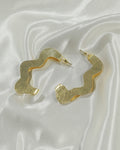 Textured Open Curve Stud Earrings