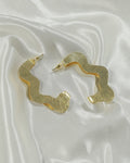 Textured Open Curve Stud Earrings