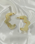 Textured Open Curve Stud Earrings