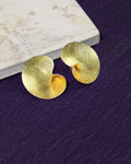 Hammered Round Stud Earrings