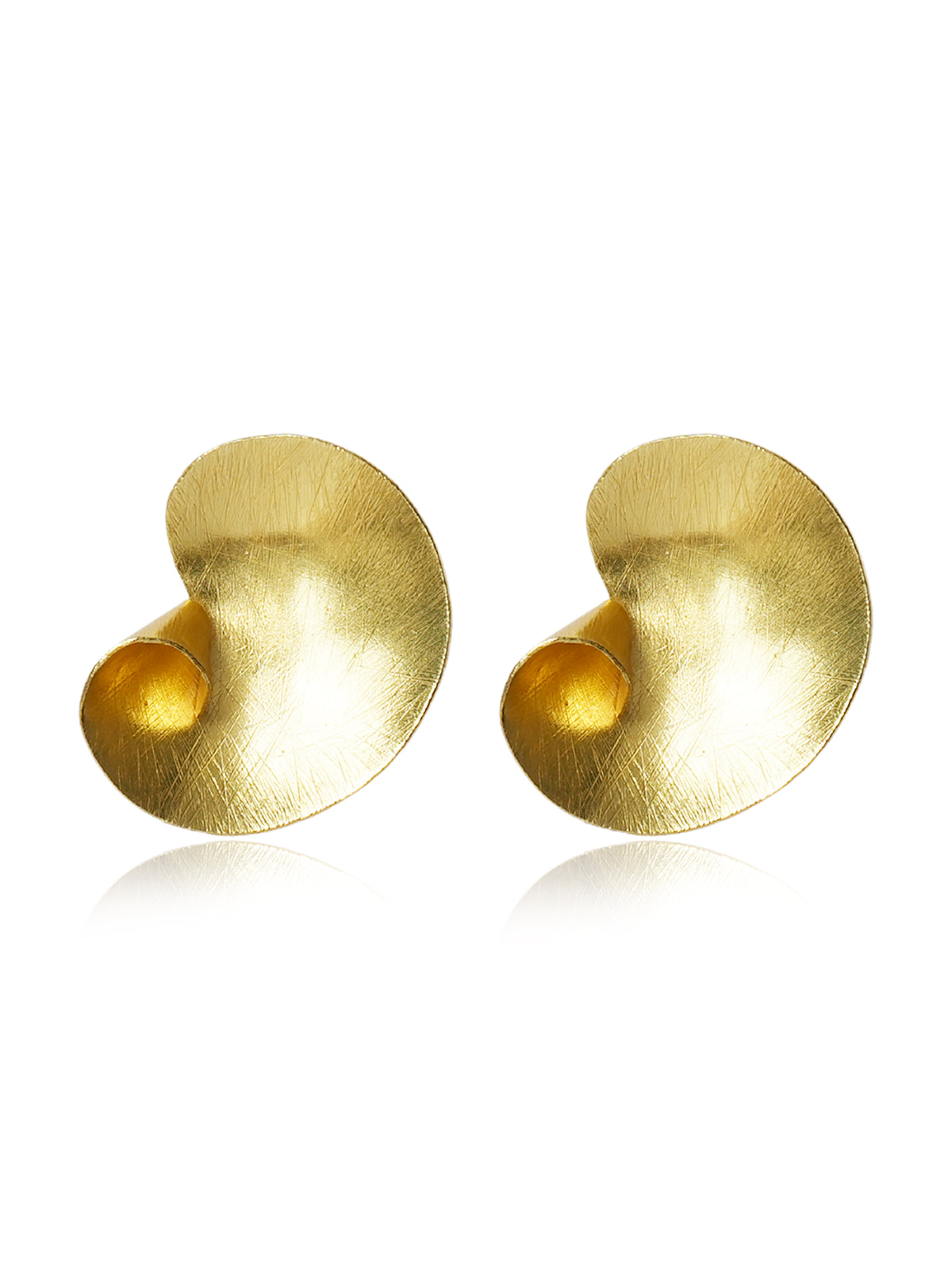 Hammered Round Stud Earrings