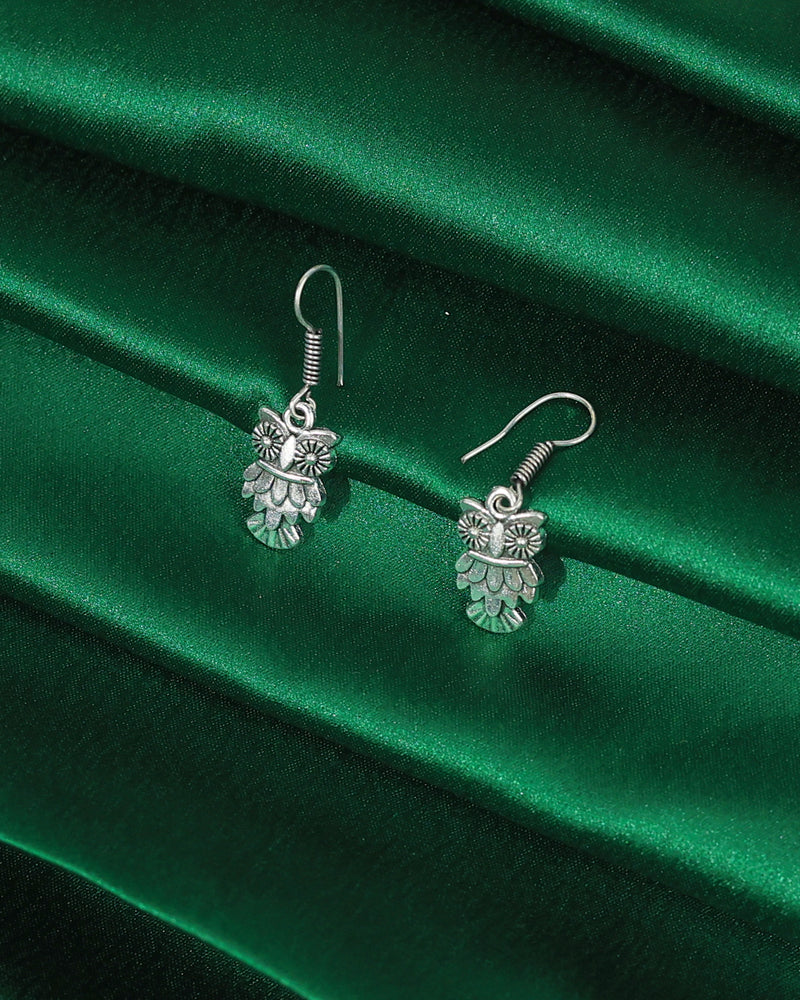 Owl Bloom Dangle Earrings