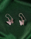 Open-Wing Butterfly Drop Earrings