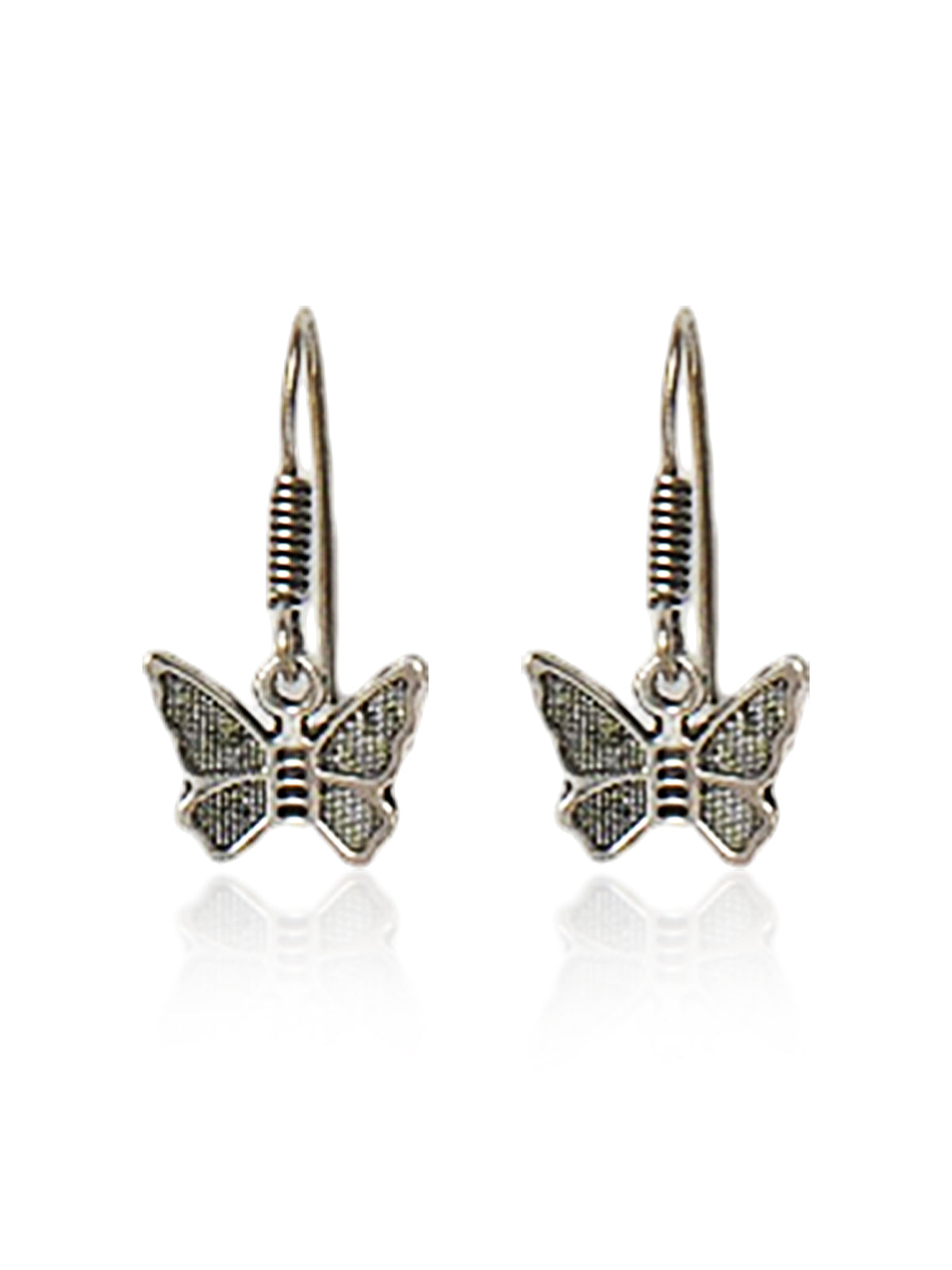 Open-Wing Butterfly Drop Earrings