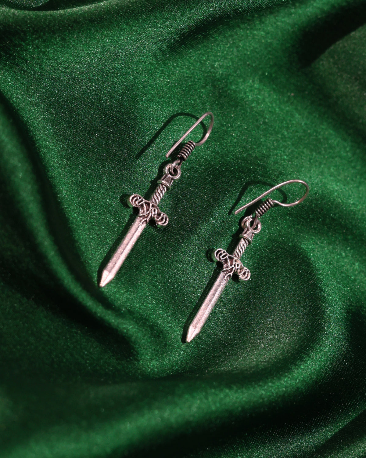 Sword Charm Drop Earrings