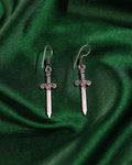 Sword Charm Drop Earrings
