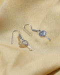 Heart and key Drop Earrings