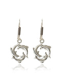 Interlocking Circle Drop Earrings