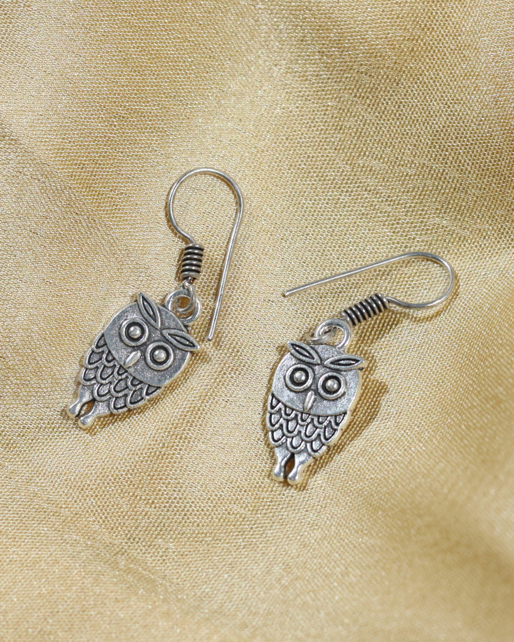 Ornate Owl Drop Earrings