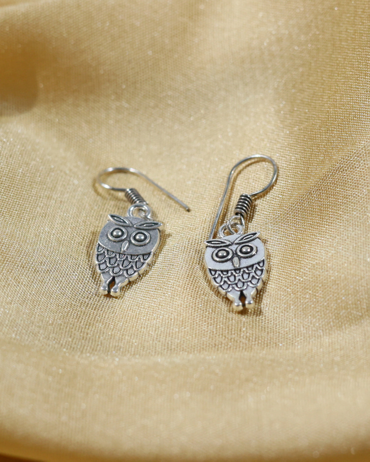 Ornate Owl Drop Earrings