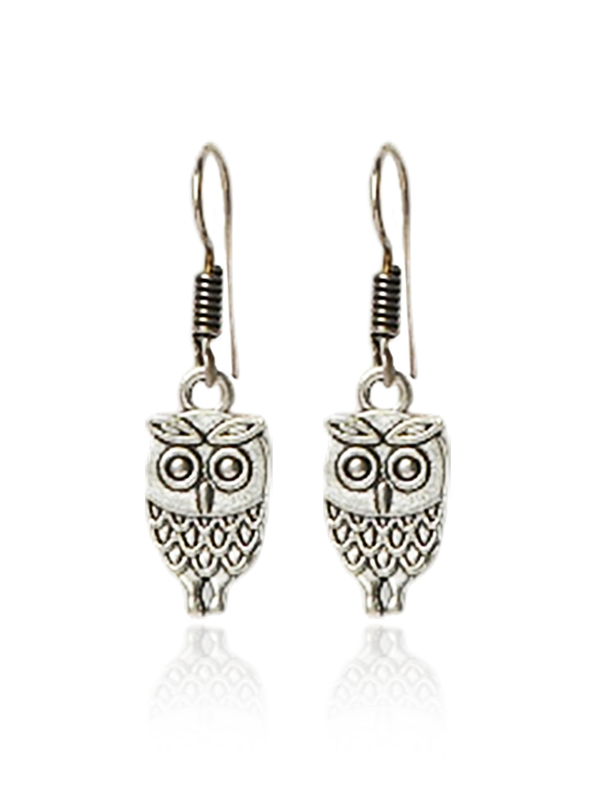 Ornate Owl Drop Earrings