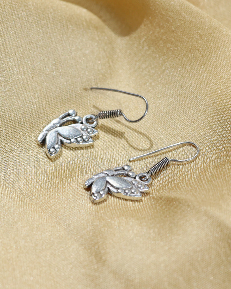 Vintage Bird Motif Drop Earrings