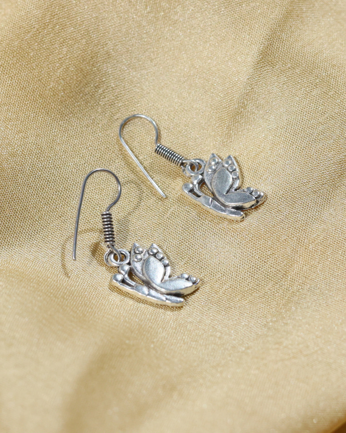 Vintage Bird Motif Drop Earrings