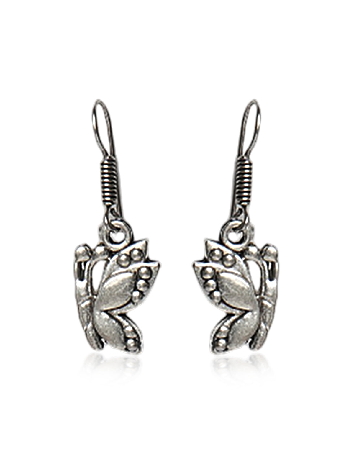 Vintage Bird Motif Drop Earrings