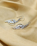 Oxidised Silver Bird Floral Drop Earrings