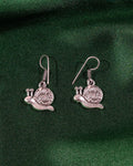 Oxidised Snail Drop Earrings