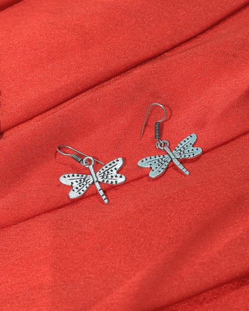 Butterfly drop earrings