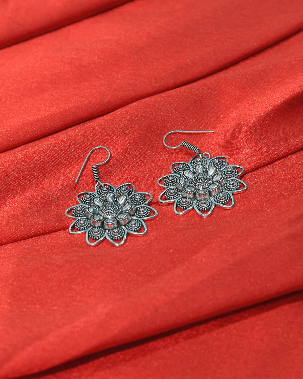 Floral Mandala Drop Earrings