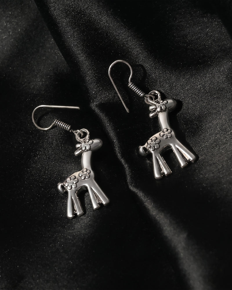 Giraffe Floral Drop Earrings