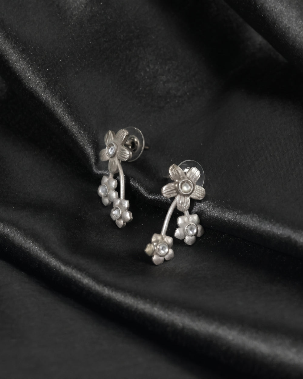 Floral Pearl Drop Earrings