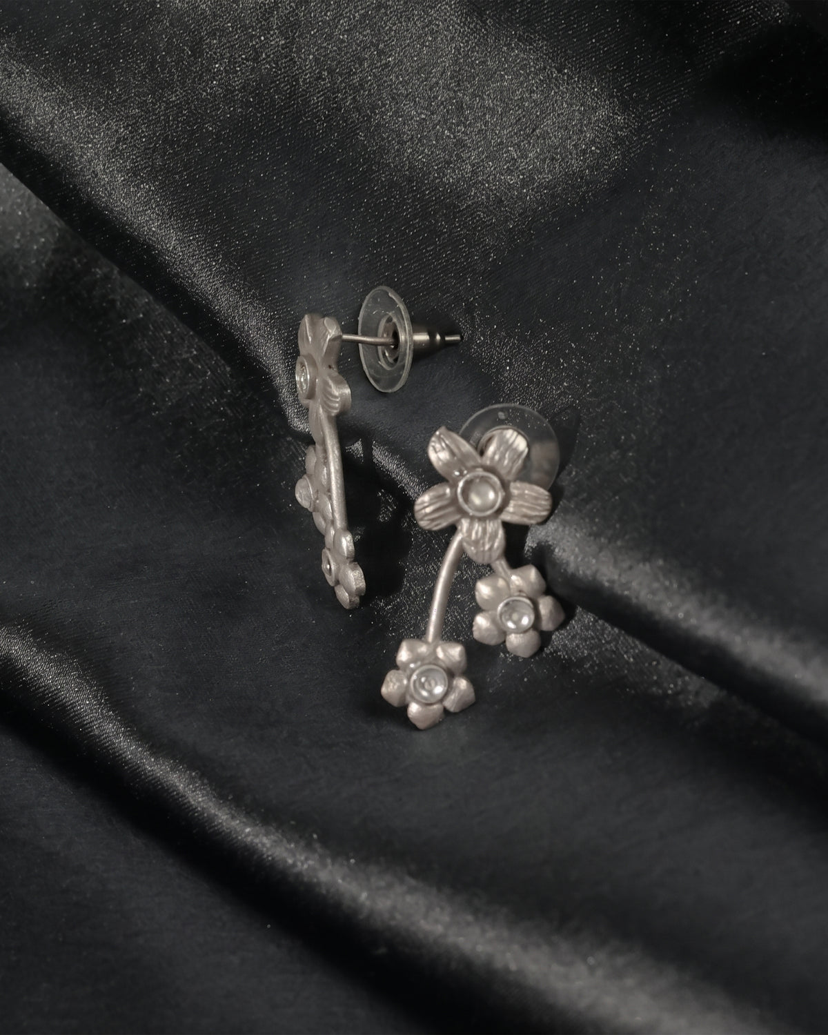 Floral Pearl Drop Earrings