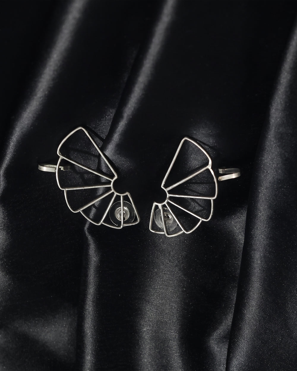 Fan Shape Statement Stud Earrings