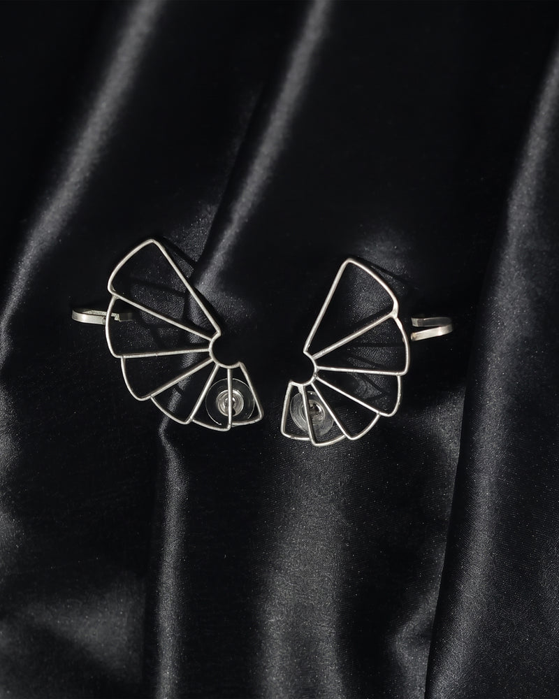 Fan Shape Statement Stud Earrings