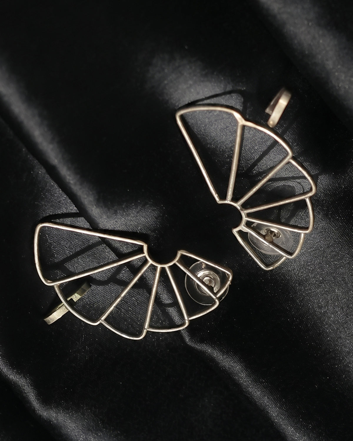 Fan Shape Statement Stud Earrings