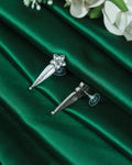 Oxidised Floral Long Drop Earrings