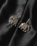 Geometric Temple Drop Earrings